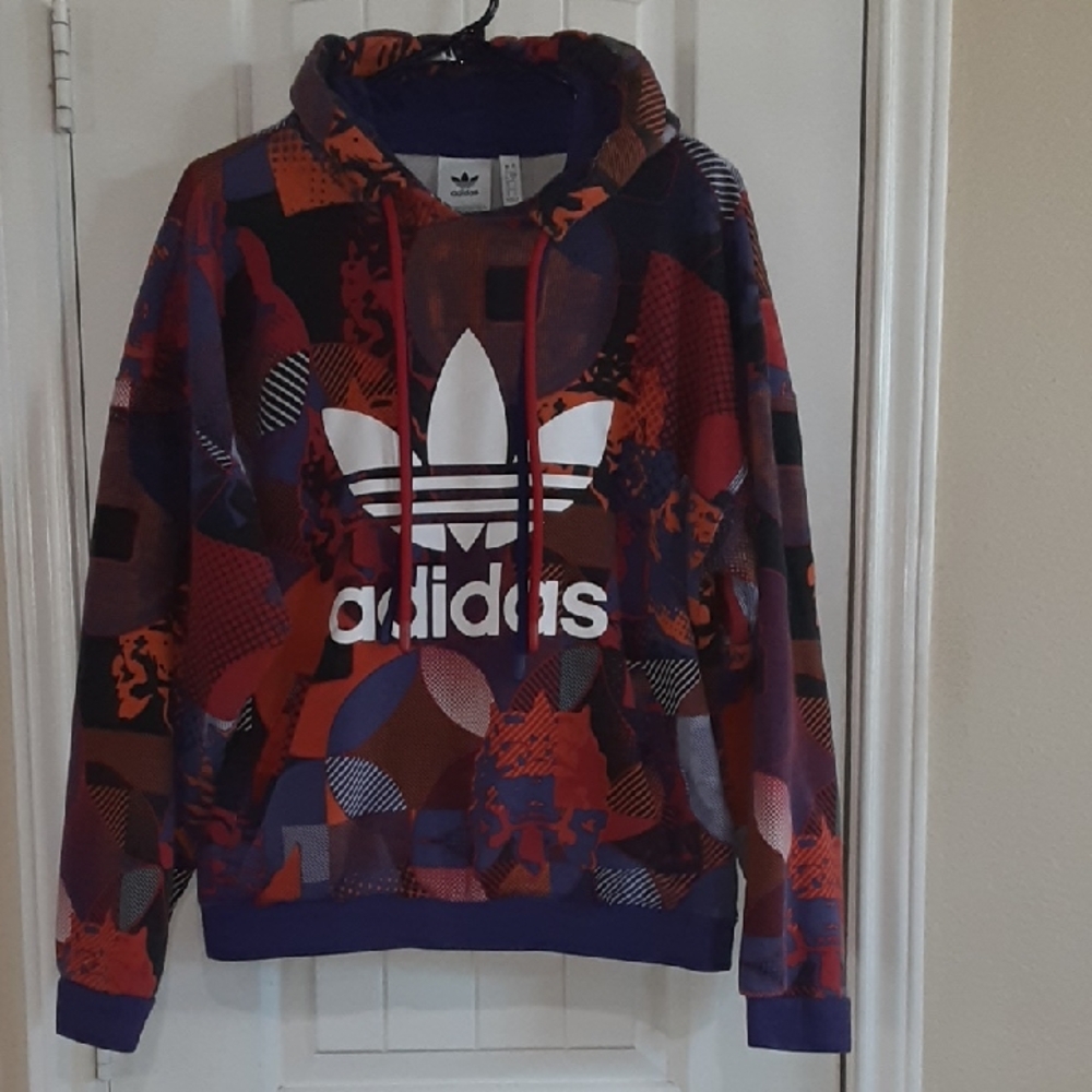 RARE Adidas Originals Lunar New Year LNY Graphic Hoodie-Purple-Size Small - EUC